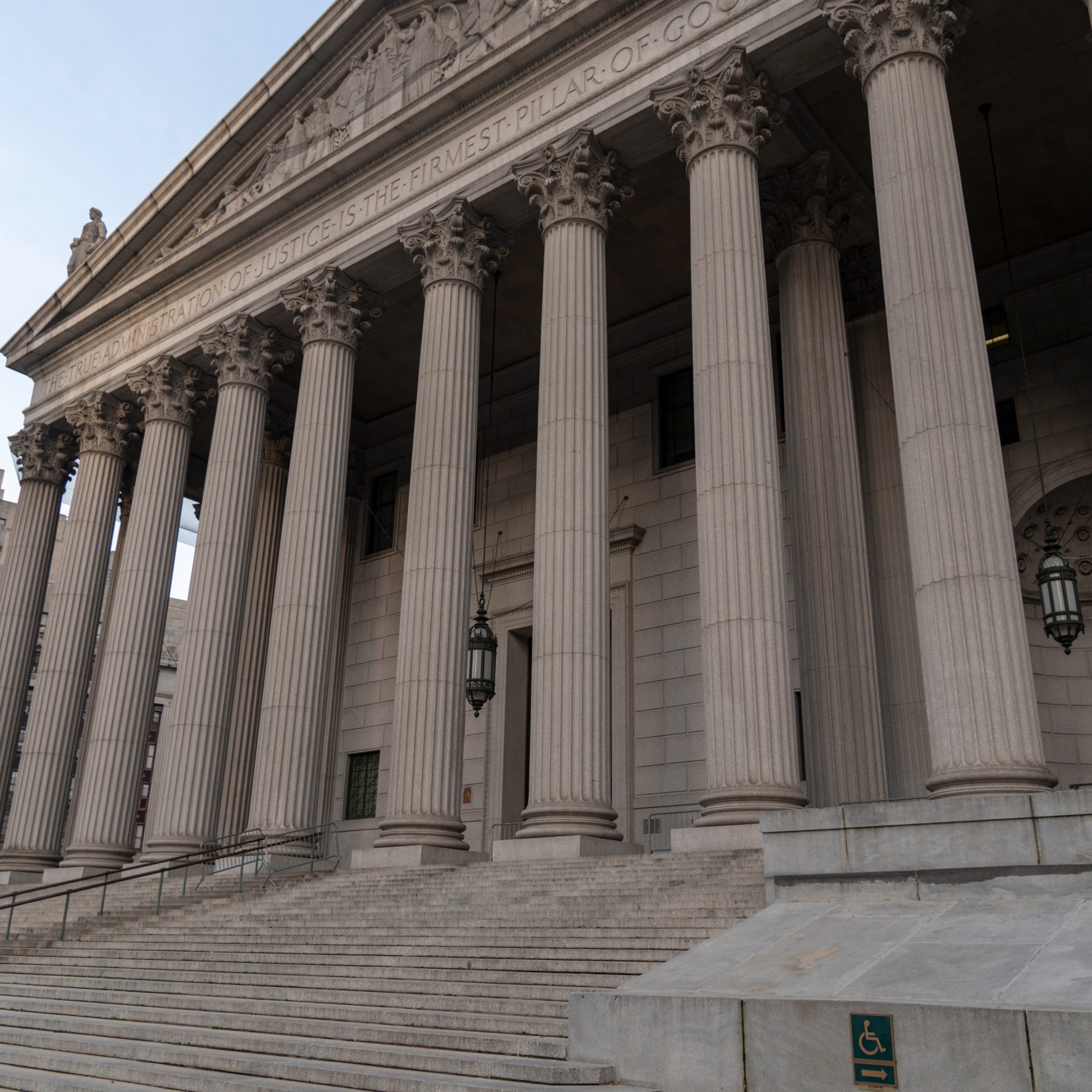 The steps of a courthouse